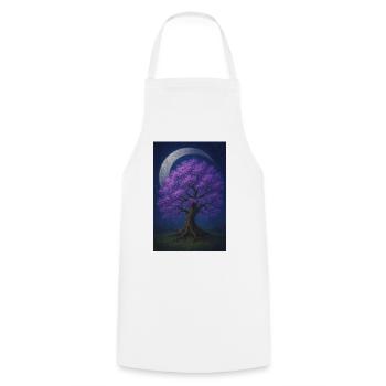 Darnassus cottage core - Cooking Apron - white - Front - AI Model Male 185 dark (185cm)