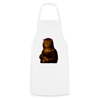 L’art félin moderne dans un style vintage - Tablier de cuisine - blanc - Devant - AI Model Male 185 dark (185cm)