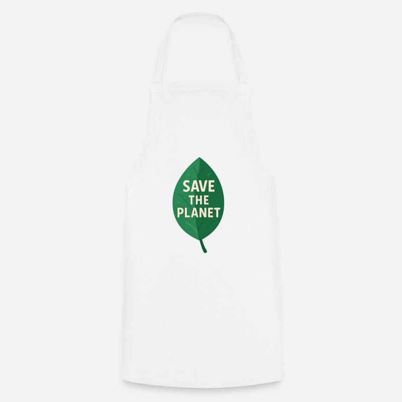 Eco-Leaf : Sauver la planète Design - Tablier de cuisine - blanc