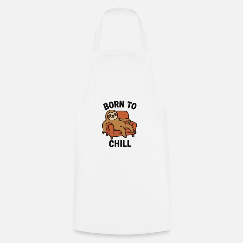 Né pour chiller - Tablier de cuisine - blanc