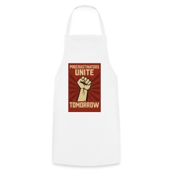 Procrastinators Unite, Tomorrow - Cooking Apron - white - Front - AI Model Male 185 dark (185cm)