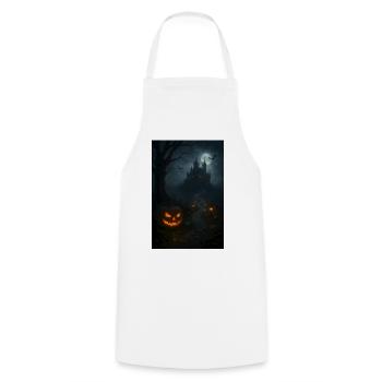 Halloween Pumpkin Goth Horror - Cooking Apron - white - Front - AI Model Male 185 dark (185cm)
