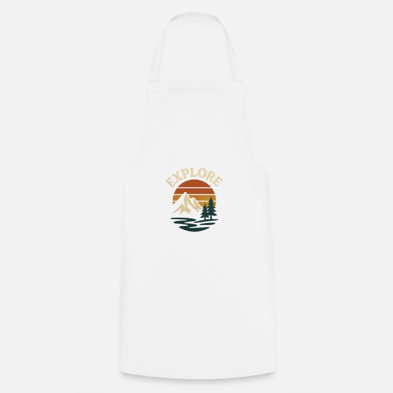 Explorez le coucher du soleil - Tablier de cuisine - blanc