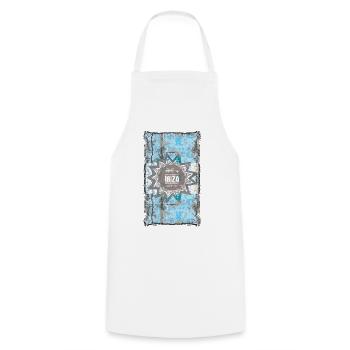 L’île d’Ibiza au soleil - Tablier de cuisine - blanc - Devant - AI Model Male 185 dark (185cm)