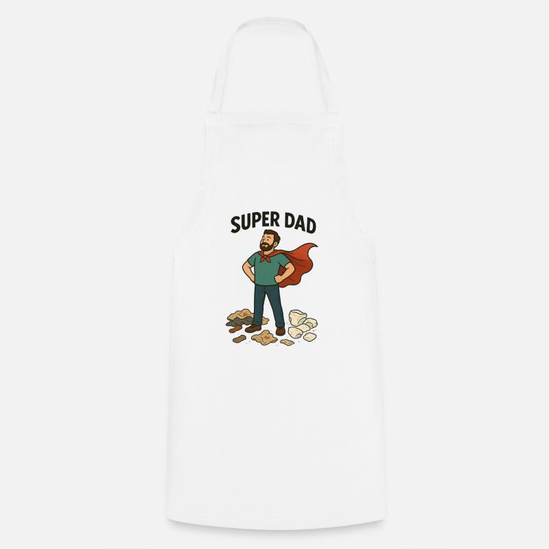 Super Dad Capeheld - Cooking Apron - white