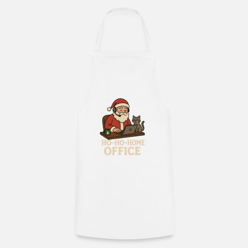 Ho Ho Home Office - Cooking Apron - white