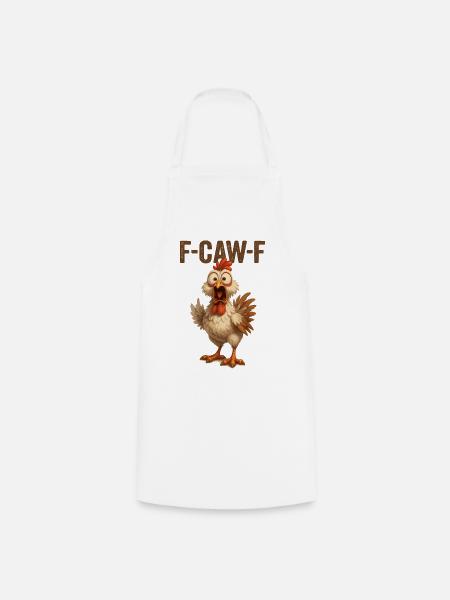 F Caw F Huhn - Kochschürze - Weiß