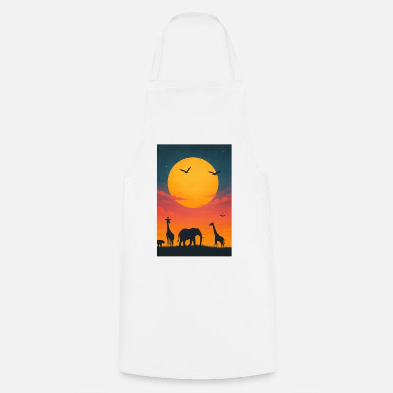 Savannahs Sunset - Cooking Apron - white