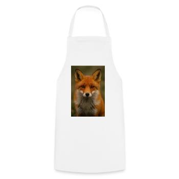 Animal, renard - Tablier de cuisine - blanc - Devant - AI Model Male 185 dark (185cm)