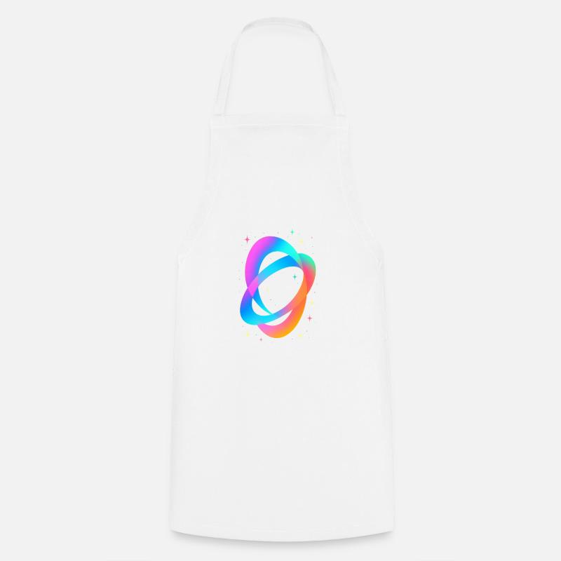 Future Fusion – Neon Flow Vibes - Cooking Apron - white