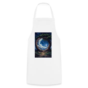 Illustration of a fantasy landscape - Cooking Apron - white - Front - AI Model Male 185 dark (185cm)