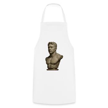 Statue - Tablier de cuisine - blanc - Devant - AI Model Male 185 dark (185cm)