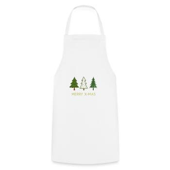 Joyeux Noël Sapin de Noël - Tablier de cuisine - blanc - Devant - AI Model Male 185 dark (185cm)