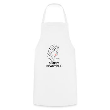 Simply_Beautiful - Cooking Apron - white - Front - AI Model Male 185 dark (185cm)