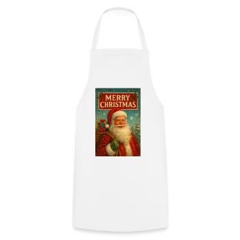 Père Noël Vintage et Cadeaux - Tablier de cuisine - blanc - Devant - AI Model Male 185 dark (185cm)