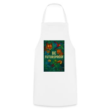 Soyez à l’épreuve du temps - Tablier de cuisine - blanc - Devant - AI Model Male 185 dark (185cm)