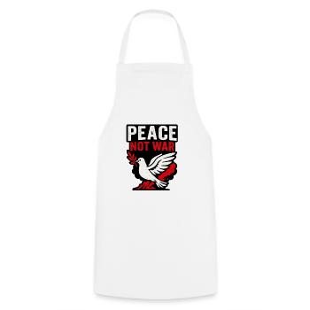 Peace Not War - Cooking Apron - white - Front - AI Model Male 185 dark (185cm)