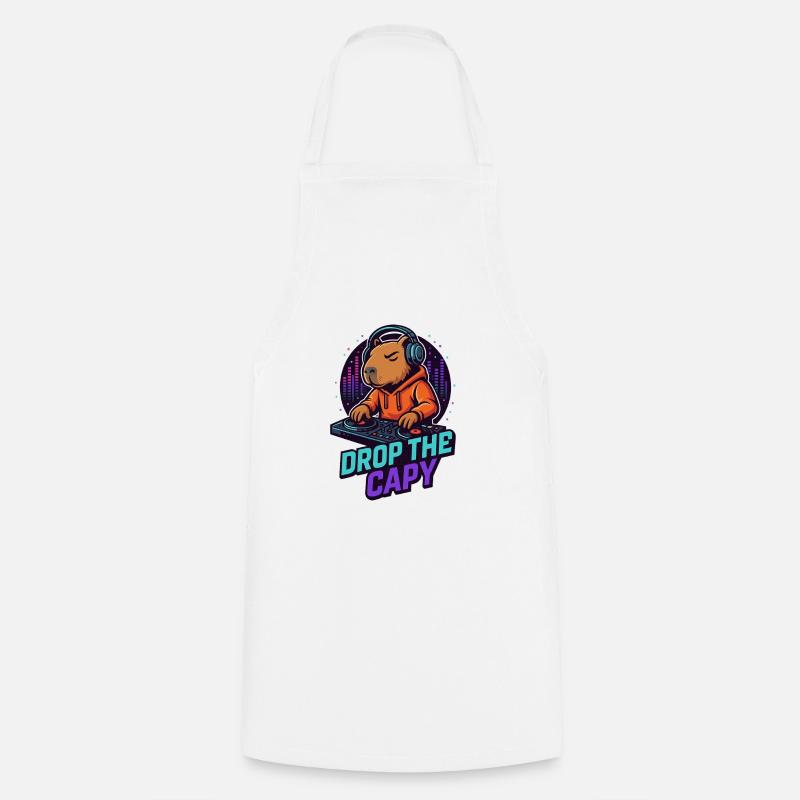 DJ Capy – Drop the Capy 🎧🔥 - Cooking Apron - white
