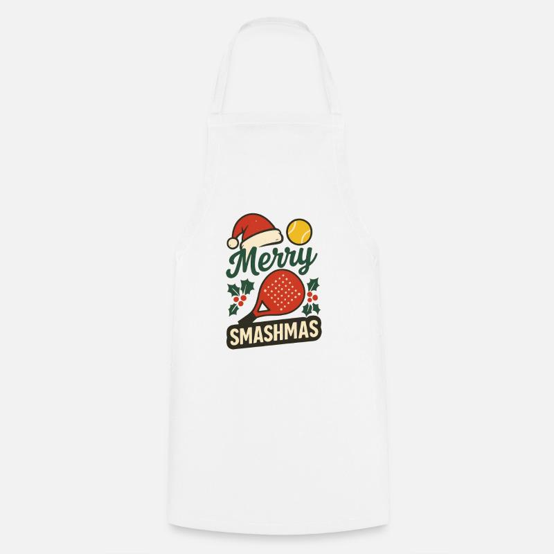 Merry Smashmas Padel Style - Cooking Apron - white