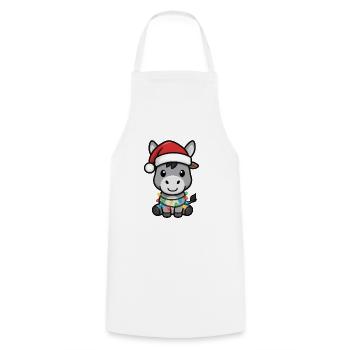 Esel Elfe Xmas Lustiges Weihnachtsgeschen - Kochschürze - Weiß - Vorne - AI Model Male 185 dark (185cm)