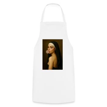 Appel sacré - Tablier de cuisine - blanc - Devant - AI Model Male 185 dark (185cm)