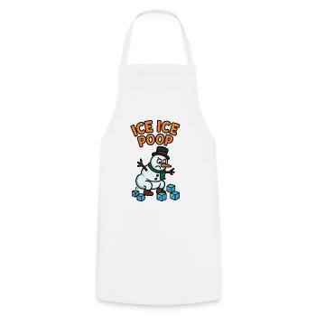 schneemann eiswürfel kinder witzig pups - Tablier de cuisine - blanc - Devant - AI Model Male 185 dark (185cm)