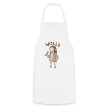 Wool Sheep with Microphone - Cooking Apron - white - Front - AI Model Male 185 dark (185cm)
