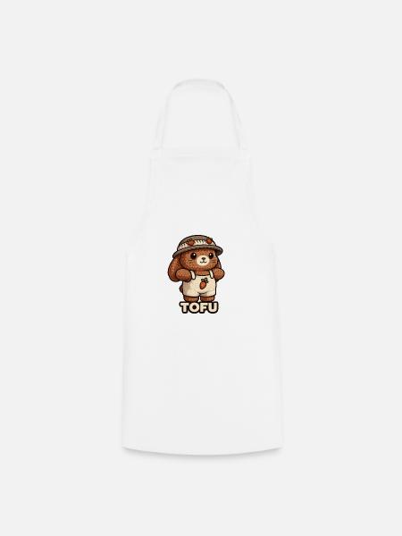 Tofu-Schädel entleert Kaninchen - Kochschürze - Weiß