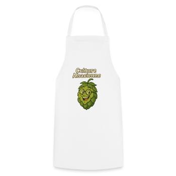 Alsatian culture: Hop mascot - Cooking Apron - white - Front - AI Model Male 185 dark (185cm)