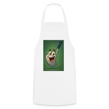 Happy Golf Club with Face - Cooking Apron - white - Front - AI Model Male 185 dark (185cm)