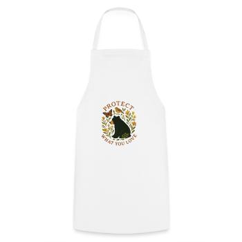 Protect what you love - Cooking Apron - white - Front - AI Model Male 185 dark (185cm)