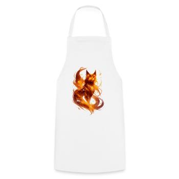 Renard de feu dans la rivière des étoiles - Tablier de cuisine - blanc - Devant - AI Model Male 185 dark (185cm)
