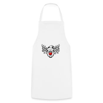 Rudolph Noël renne - Tablier de cuisine - blanc - Devant - AI Model Male 185 dark (185cm)