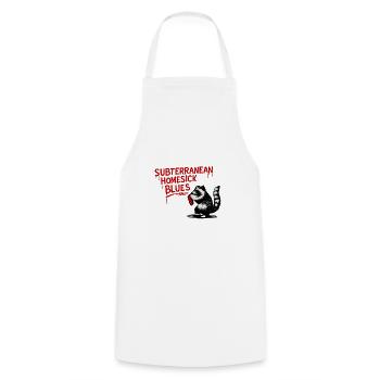 Raccoon Blues - Cooking Apron - white - Front - AI Model Male 185 dark (185cm)