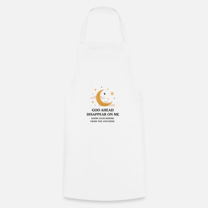 Moonlit Vanish Cosmic Escape - Cooking Apron - white