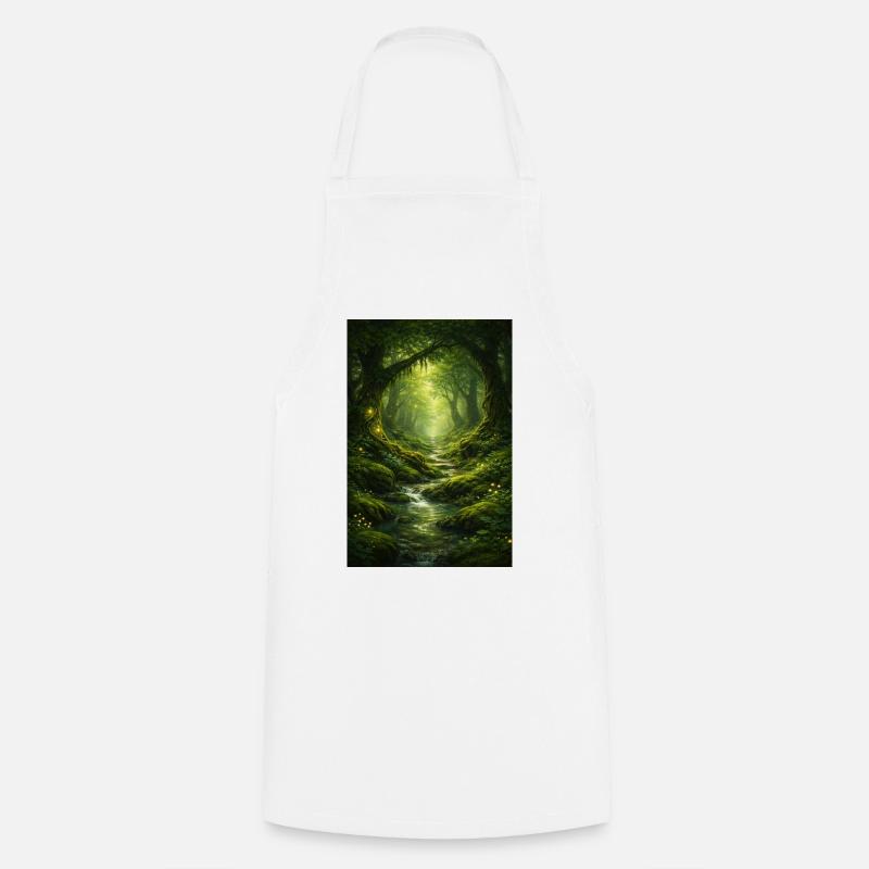 Mystical Forest - Cooking Apron - white