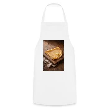Knusprige Crepes mit Butter - Kochschürze - Weiß - Vorne - AI Model Male 185 dark (185cm)