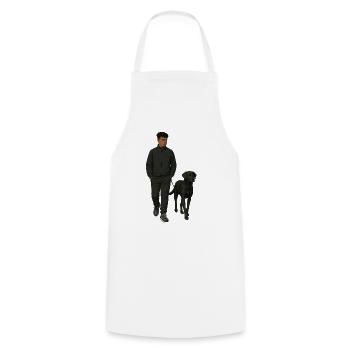 Matt - Cooking Apron - white - Front - AI Model Male 185 dark (185cm)