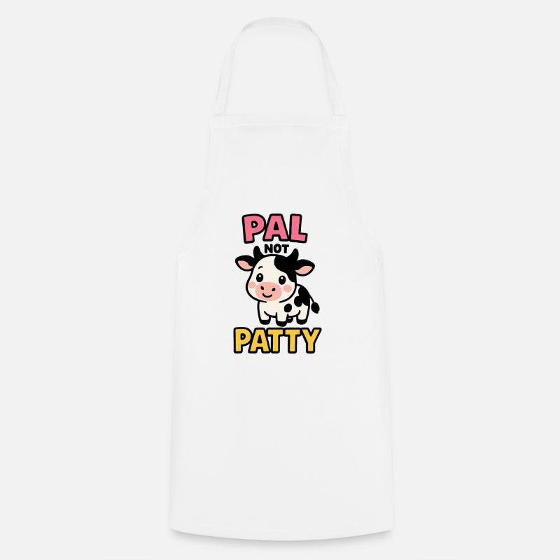 Ami pas Patty – Amitié de vache mignonne - Tablier de cuisine - blanc