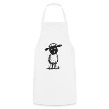 Fluffy Doodle Sheep - Cooking Apron - white - Front - AI Model Male 185 dark (185cm)