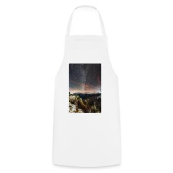La Voie lactée au-dessus des montagnes Agrafa - Tablier de cuisine - blanc - Devant - AI Model Male 185 dark (185cm)