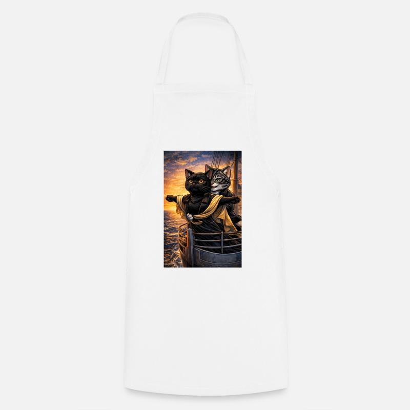 TitaniCatz - Tablier de cuisine - blanc