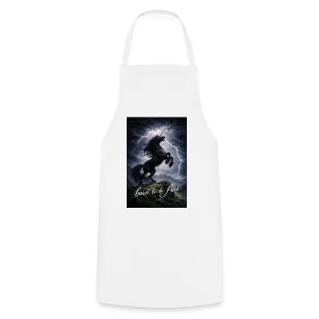 Unicorn in the Storm Freedom Spirit - Cooking Apron - white - Front - AI Model Male 185 dark (185cm)