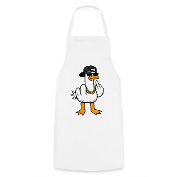Coole Möwe Lustig Frech Mit Mittelfinger Shirt - Kochschürze - Weiß - Vorne - AI Model Male 185 dark (185cm)