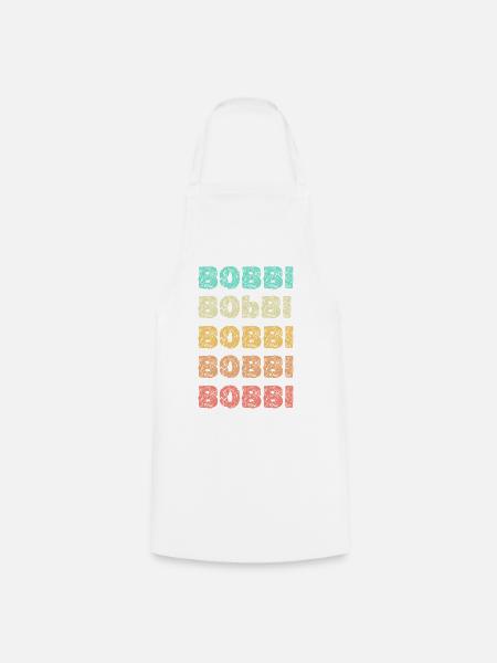 Name Bobbi - Kochschürze - Weiß