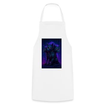 RockyZoo20 - Cooking Apron - white - Front - AI Model Male 185 dark (185cm)