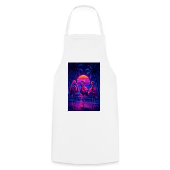 RockyZoo25 - Cooking Apron - white - Front - AI Model Male 185 dark (185cm)