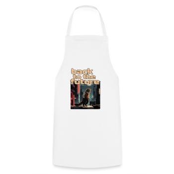 Illustration Cyberpunk de science-fiction - Tablier de cuisine - blanc - Devant - AI Model Male 185 dark (185cm)