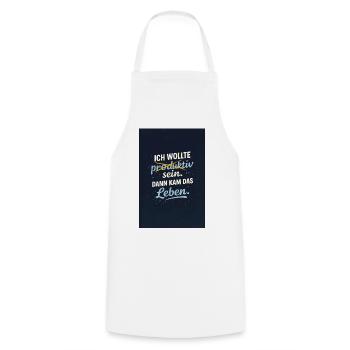 Productive? Then comes life. - Cooking Apron - white - Front - AI Model Male 185 dark (185cm)