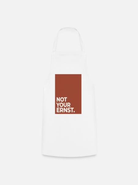 Not Your Ernst – Terracotta Minimal Art - Kochschürze - Weiß